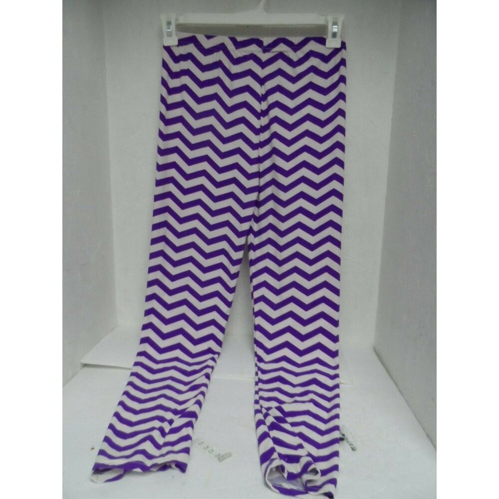 New Classic Women's Stretch Pants U1232 Purple/White Striped One Size New !!!